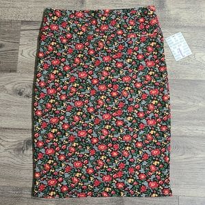 Floral Print Large LuLaRoe Cassie Skirt